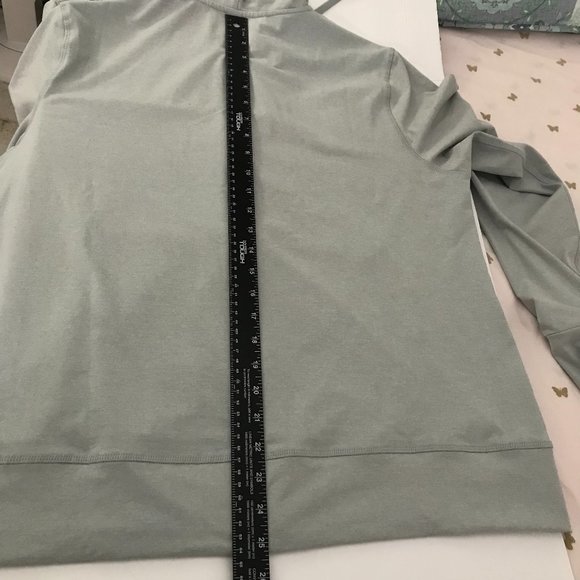 Yogalicious Lux Heather Gray Zip Front Drawstring  Long-sleeve Hoodie Sz XXL - Picture 13 of 16